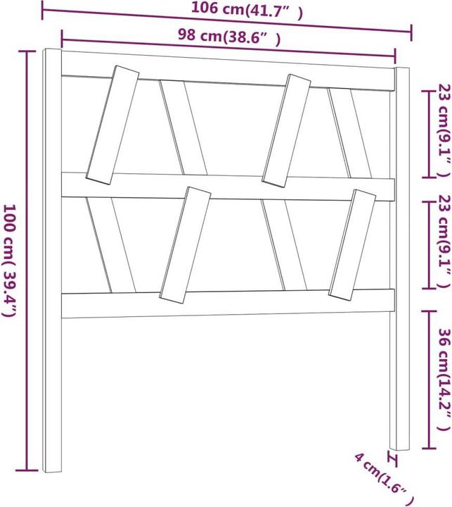 Produktbild VidaXL Lamech (106 x 4 x 100 cm)
