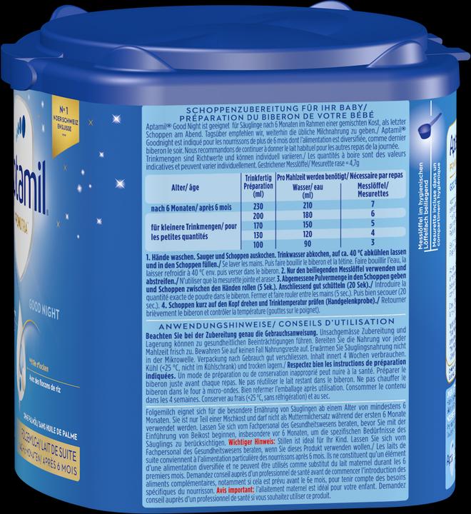 Actual product image Aptamil Good Night 2 (400 g, from 6 m.)