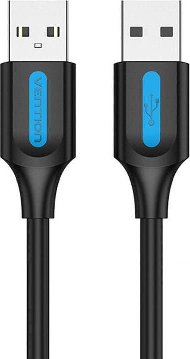 Actual product image Vention USB 2.0 cable COJBC 0.25m Black PVC (0.25 m, USB 2.0)