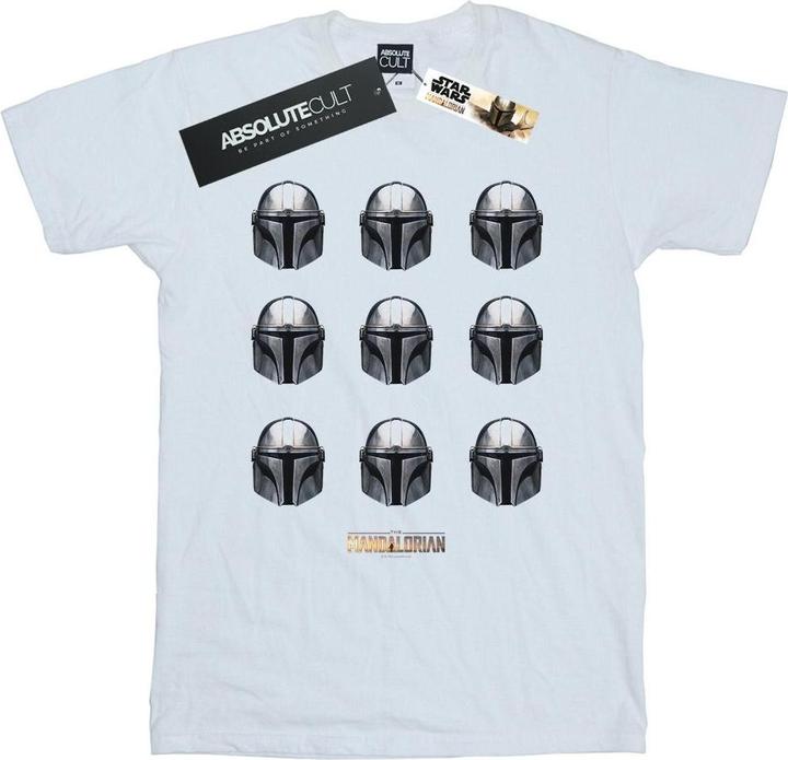 Star Wars The Mandalorian Helmet Pattern TShirt (3XL)