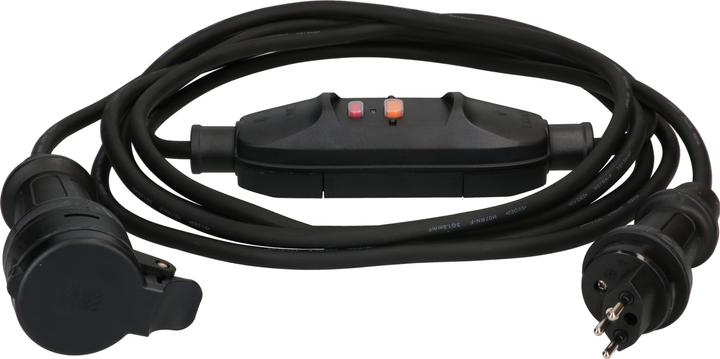 Produktbild Max Hauri TH55 GDV-Verlängerung H07RN-F3G1.5 IP55 mit FI-Schutzschalter (5 m, Typ 13)