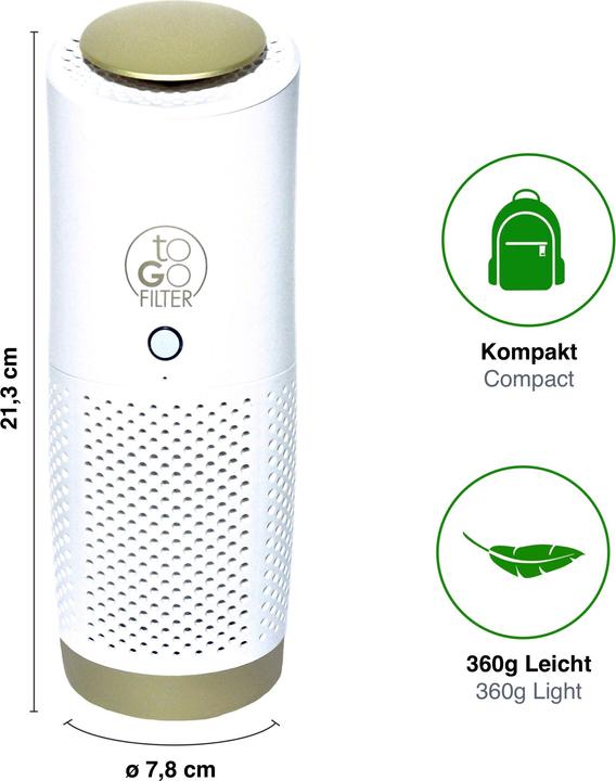 Produktbild toGo Filter Luftreiniger to-go, tragbar (15 m²)