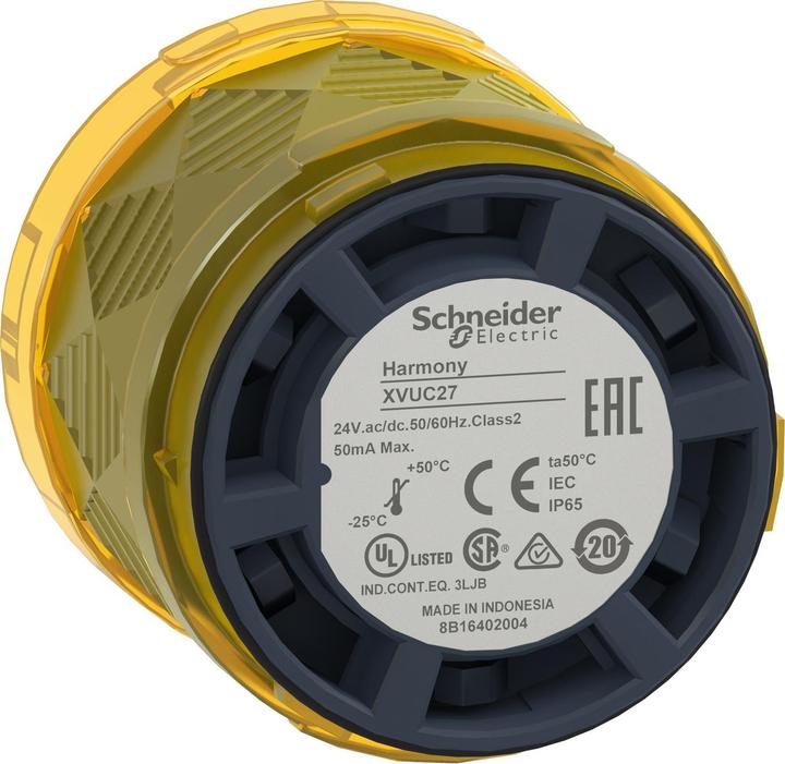 Produktbild Schneider Electric Yellow LED Beacon, Steady, 60mm, 24 V