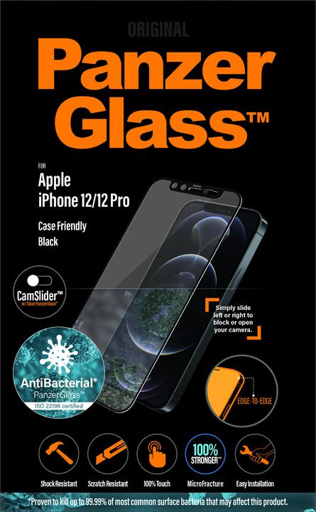 Actual product image PanzerGlass Case Friendly (1 Piece, Apple iPhone 12 Pro, Apple iPhone 12)