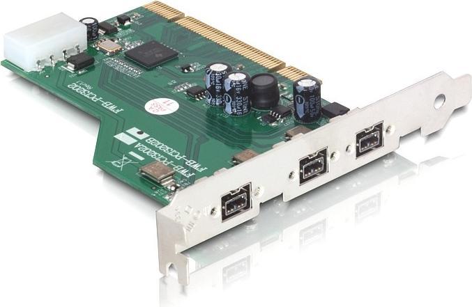 Delock Carte PCI > FireWire B 3 ports (IEEE 1394b) avec vis de connexion