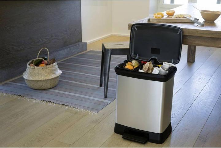 Produktbild Curver DECOBIN DUO Mülltrenner 10,0 + 18,0 l silbermetallic (30 l)