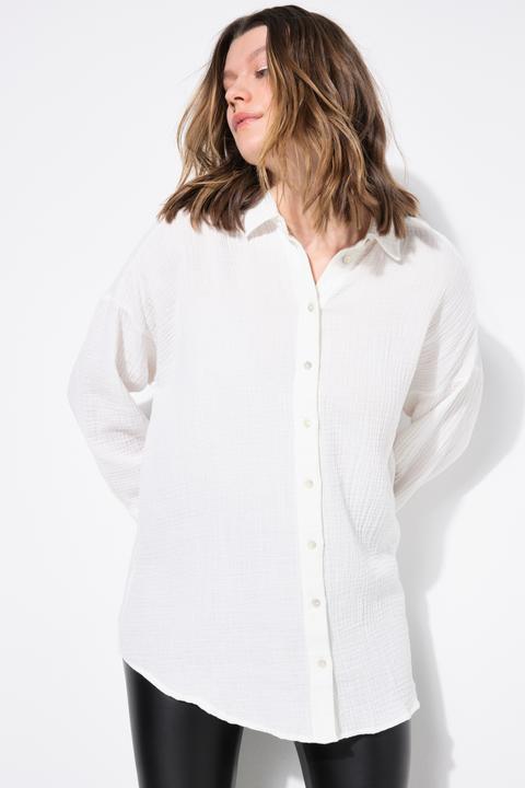 Produktbild Studio Untold Musselin Bluse, oversized, Hemdkragen, Langarm (54)