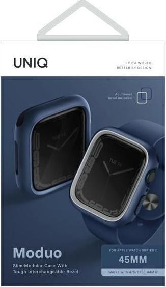 Produktbild Uniq etui Moduo Apple Watch Series 4/5/6/7/8/SE 44/45mm niebieski-szary/blue-grey
