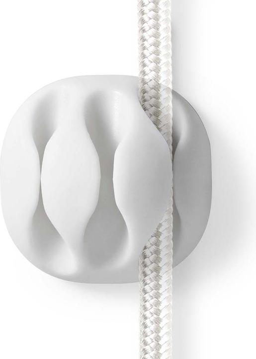 Produktbild Nedis Kabelmanagement Kabelclip Gesperrt 4 Stück max. Kabeldicke: 5 mm Silikon 35 mm Weiss