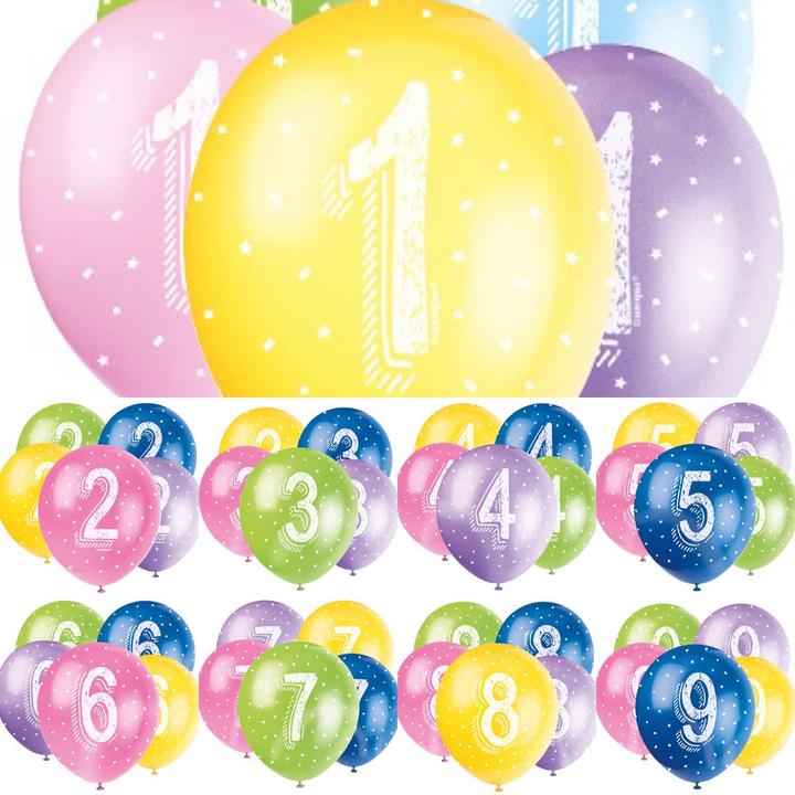 Actual product image Unique Balloons Number 4 Pack of 5 (5 x)