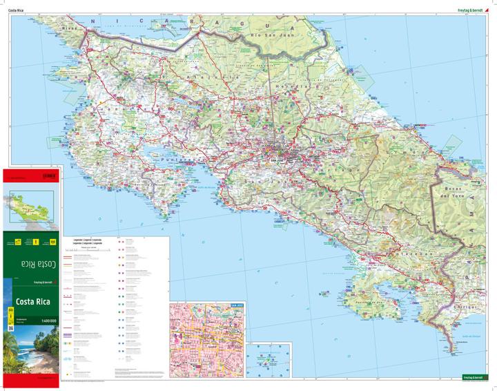 Produktbild Costa Rica, Strassenkarte, 1:400.000, freytag & berndt