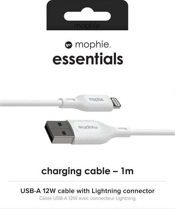 Image du produit mophie charging cables | 1M (1 m, USB 2.0, 12 W)
