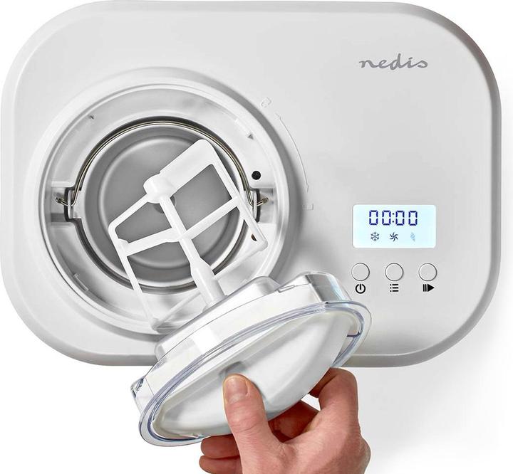 Actual product image Nedis Ice cream maker | 1.0 l | White | Plastic (EU plug)
