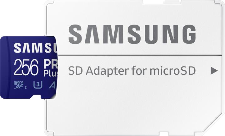 Immagine prodotto Samsung Scheda SD MicroSD SDXC PRO Plus 2021CL10 (256 GB, microSDXC, U3, UHS-I)