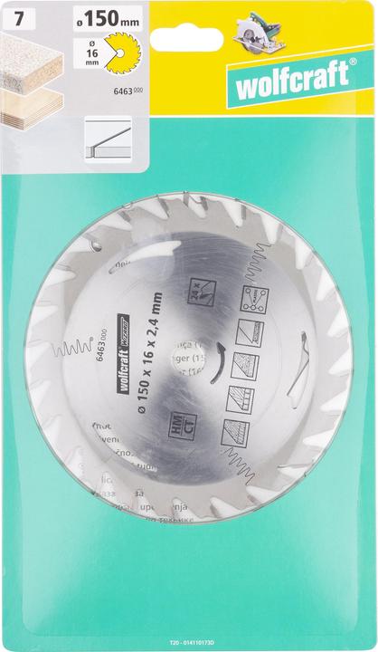 Actual product image wolfcraft wolfcraft 1 Kreissägeblatt HM, 24 Zähne ø160mm