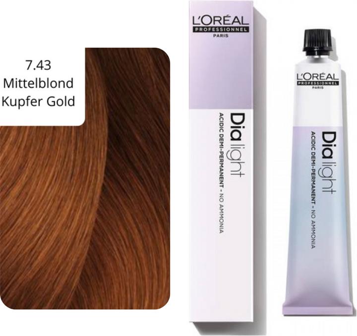 Immagine prodotto L'Oréal Professionnel Luce a scorrimento (7,43 biondo medio rame oro)