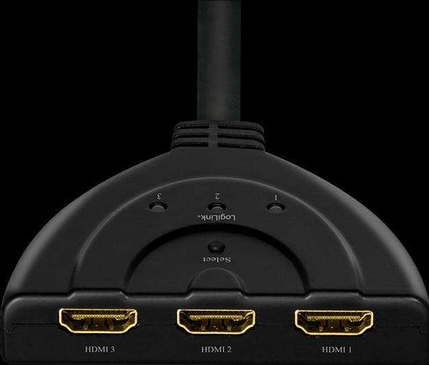 Image du produit LogiLink HD0040 HDMI Splitter 1x3/3x1 port, 4K/30 Hz, CEC,bidirect, pigtail