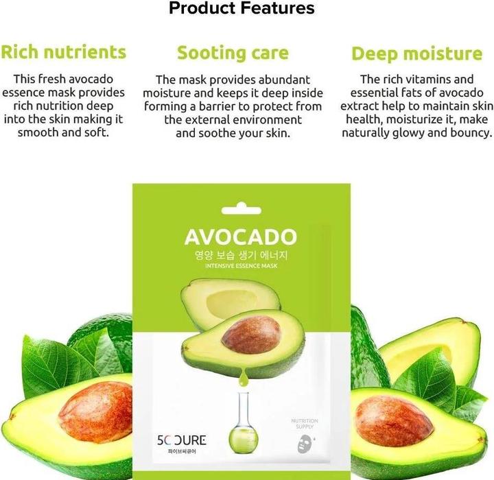 Actual product image 5C Cure Avocado Intensive Essence Mask