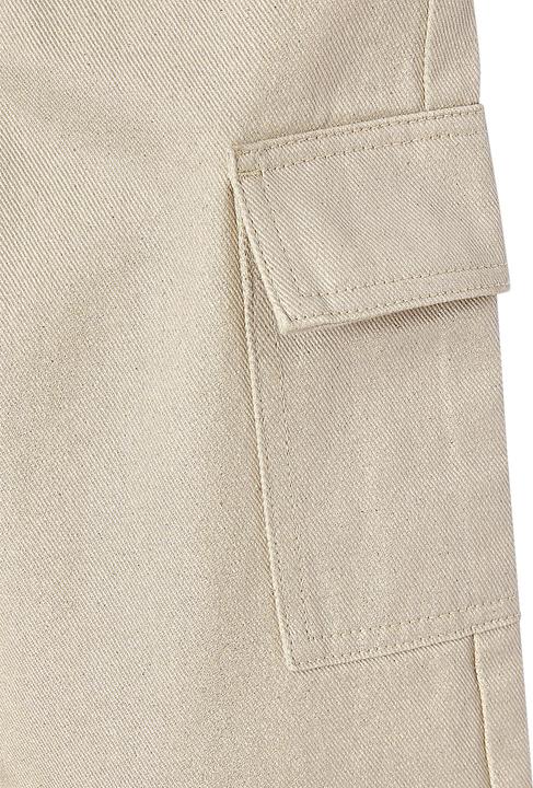 Vertbaudet Weite Mädchen Cargohose mit Glanzeffekt