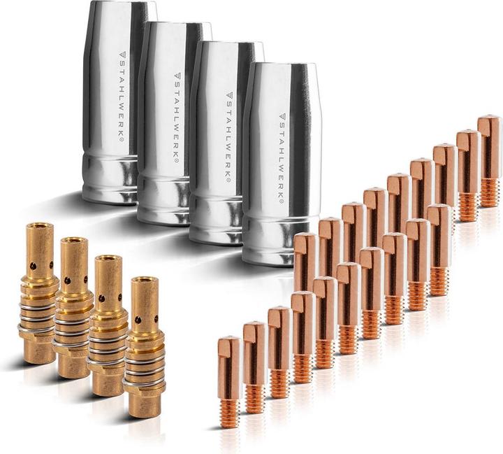 Produktbild Stahlwerk Verschleissteile MIG MAG 28-tlg AK15/MB15 AK14/MB14 Schweissbrenner