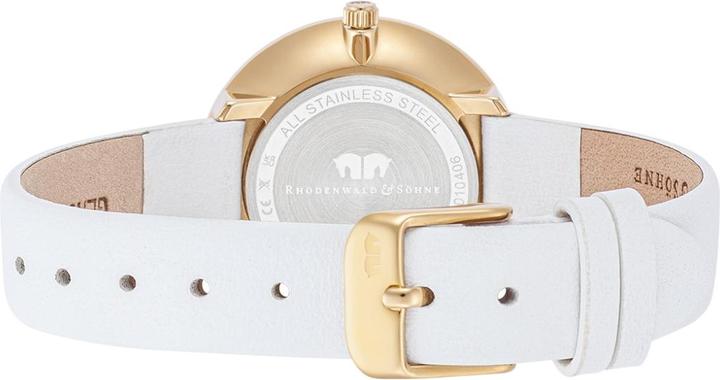 Actual product image Ladies Quartz Watch Pearl Genuine Leather White - 32214 (Analogue wristwatch, 32 mm)