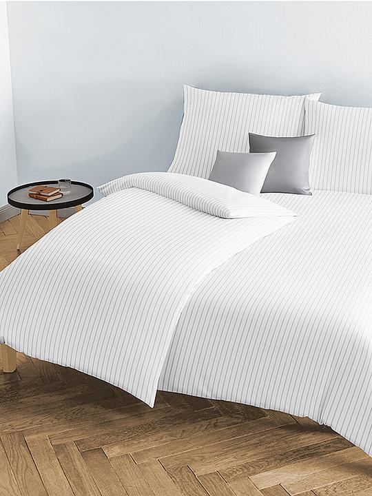 Actual product image Fleuresse Damask Bed Linen Melk 70x90cm / 140x220cm White (Duvet cover, 140 x 220 cm)