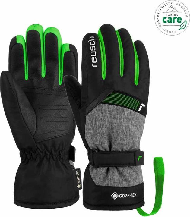 Neon Green, black melange, Black