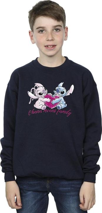 Produktbild Disney Lilo And Stitch Ohana Heart With Angel Sweatshirt Jungen (116)
