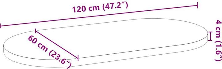 Immagine prodotto VidaXL Lyndsey (120 x 60 x 4 cm)