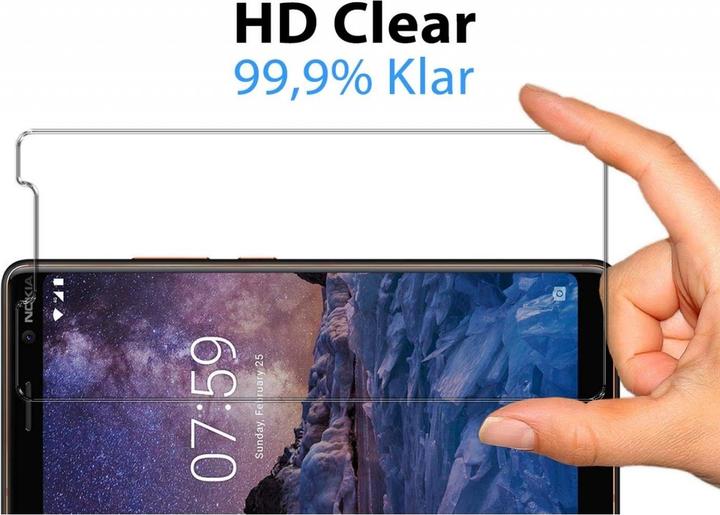 Productafbeelding Screenguard Nokia 7 Plus Beschermend Glas/Folie Hoesje Vriendelijk Ontwerp (1 Stuk, Nokia 7 Plus)