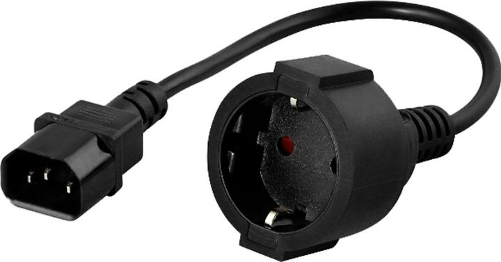 Actual product image Powerwalker IEC earth contact Adapterk. C14 - CEE 7/3 (Type F)