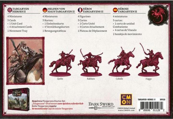 Immagine prodotto Cmon CMND0168 - Song of Ice & Fire: Targaryen Heroes #2, gioco da tavolo, per 2 giocatori, età 14+. (Inglese)