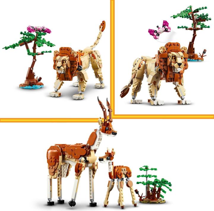 Image du produit LEGO 31150 Safari des animaux (31150, LEGO Creator 3-in-1)