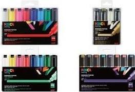 Immagine prodotto Posca Marchio PC-8K con punta a cuneo (Multicolore, 8 mm, 4 x)
