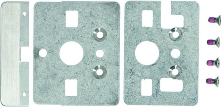 MSL Set Holzmontage INOX für Druckstangen eBar (Türgarnitur)