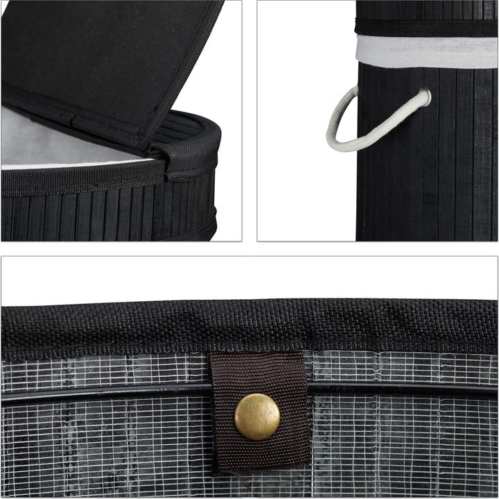 Actual product image Relaxdays Lidded Laundry Hamper (65 l)