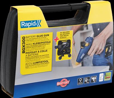 Image du produit Rapid BGX300 Pistolet à colle sans fil 12mm
