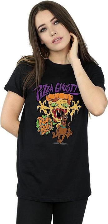 Scooby Doo Womens/Ladies Pizza Ghost Cotton Boyfriend T-Shirt