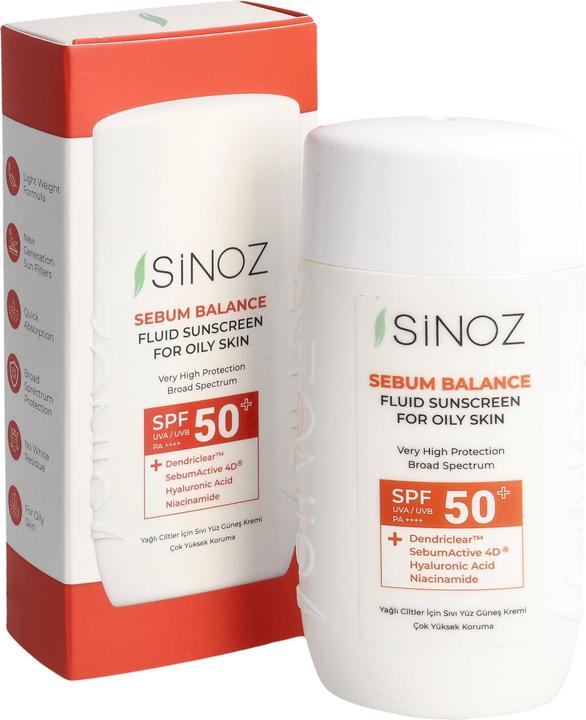 Immagine prodotto Sinoz Liquid Sunscreen for Oily Skin (Crema solare, SPF 50+, 50 ml)