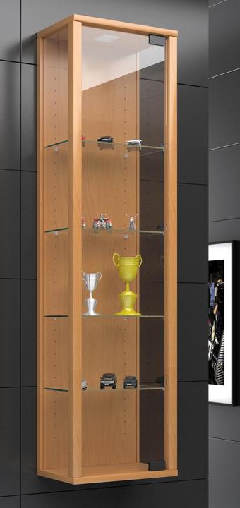 Image du produit VCM Collection vitrine murale bois verre Stando Mini (33 x 18 x 115 cm)