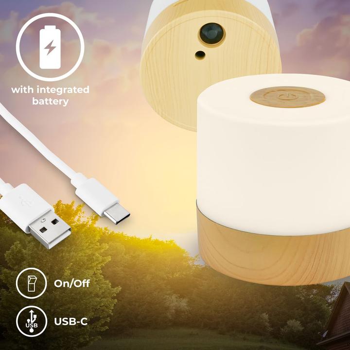 Image du produit B.K.Licht Lampe de table LED rechargeable (150 lm)