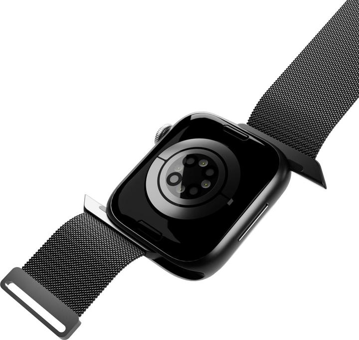 Immagine prodotto Puro Fascia magnetica milanese - Pasek ze stali nierdzewnej do Apple Watch 42/44/45/49 mm (czarny) (42 mm, 44 mm, 45 mm, 49 mm, Acciaio inossidabile)