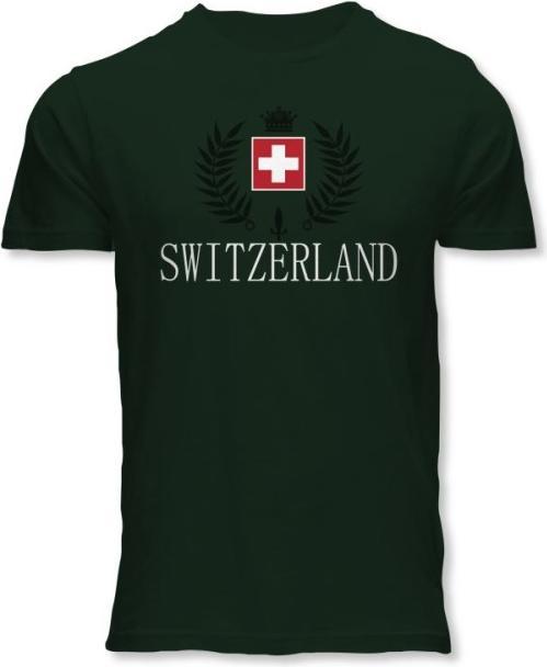 Actual product image CreaDiva T-Shirt Switzerland Stick grün unisex L (L)