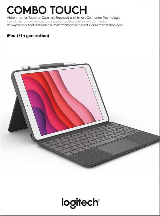 Produktbild Logitech Combo Touch (Eng. Int., iPad 2019 (7. Gen), iPad 2020 (8. Gen), iPad 2021 (9. Gen))