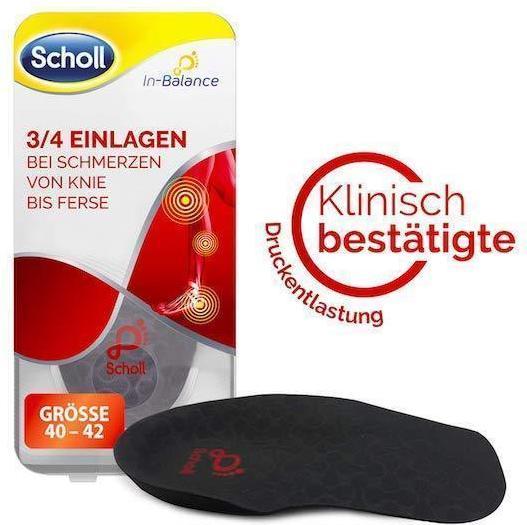 Actual product image Scholl In-Balance ¾ insoles for pain from knee to heel