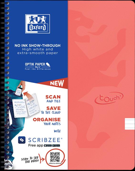 Immagine prodotto Oxford Quaderno a spirale Touch A4 foderato (A4, Righe)