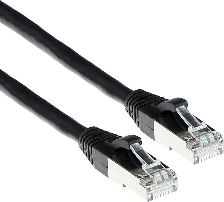 Actual product image Black 7 meter LSZH SFTP CAT6A patch cable snagless with RJ45 connectors (S/FTP, CAT6a, 7 m)