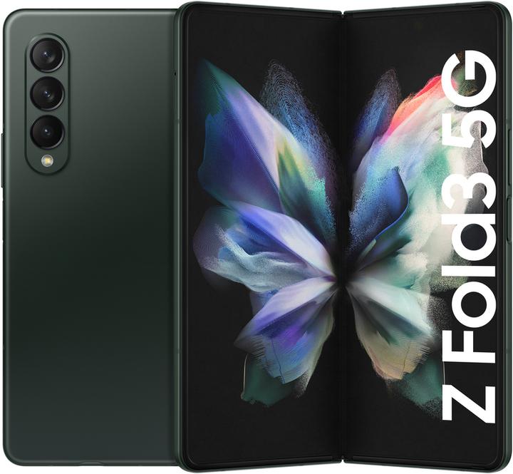 Produktbild Samsung Galaxy Z Fold3 5G EU (256 GB, Phantom Green, 7.60", SIM + eSIM, 12 Mpx, 5G)