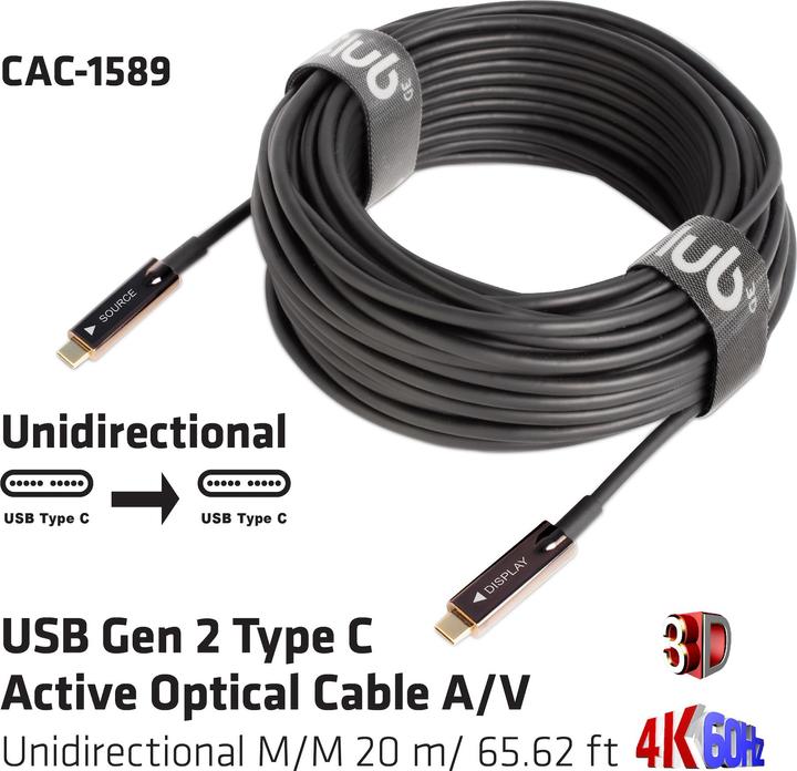 Image du produit Club 3D C – C (20 m, USB 3.2)