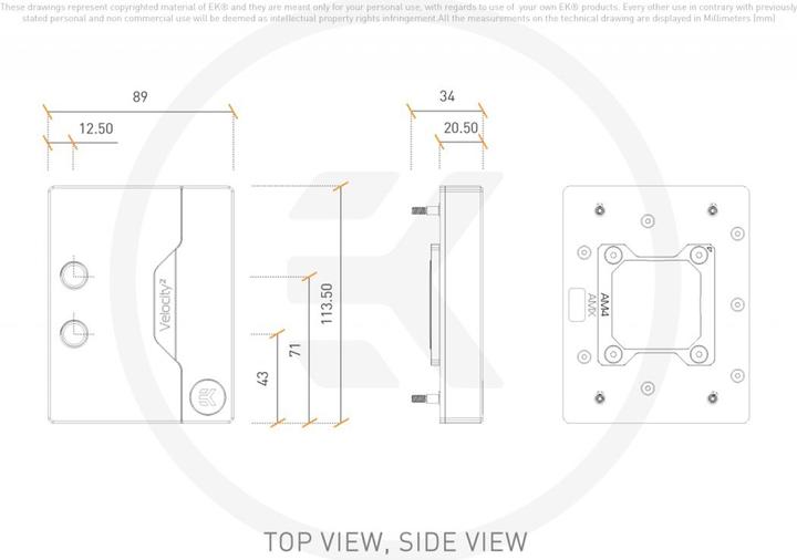 Produktbild EKWB EK Quantum Velocity²D-RGB AM5 Ni+gd 3831109895368